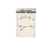 Figurines à décorer - CREOTIME - Crabe et Baleine - Bois - 16 x 10 cm - Mixte