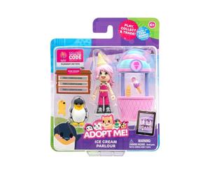 Figurines Adopt Me! Jazwares Friends Pack Ice Cream Parlour 2 figurines + code virtuel Rose/Violet/Bleu clair