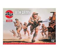 Airfix – Coffre de figurines Seconde Guerre Mondiale Britannique 8ème armée Échelle 1:76 Multicolore