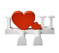 Figurines Amusantes - articulée Mobile en Forme de cœur | Décoration de Bureau pour la Saint-Valentin | pour bibliothèque, Rebord de fenêtre, Lieu de Travail, Voiture, Tableau de Bord, Maison