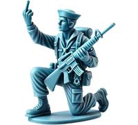 Figurines amusantes de l'armée verte, bleu marine, ensemble de soldats militaires classiques avec pose de doigt, mini statue de soldat fantaisie pour la maison, le bureau, les fêtes à thème militaire