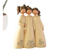 Figurines Ange Ami - Résine Taille 10,5x6,8x3,5 Cm 10,5x7,5x4,5 Cm 10x8x3 | Sœur Amitié Ange Statue Meilleur Ami Figurine Cadeau Décor | Pour Les Femmes Amis Anniversaire Noël Étagère De Bureau À D