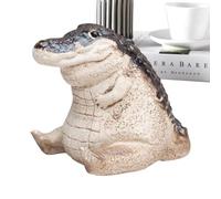 Figurines animales - Figurines Crocodile, statue de faune en résine | Décoration de bureau décorative pour la maison, la terrasse, le jardin ou le balcon - Objets de collection d'animaux