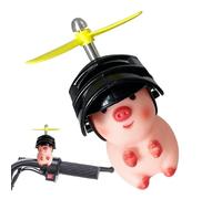 Figurines Animales Guidon - Ornement Guidon Trottinette, Accessoire Cochon Mignon, Décoration Conduite Créative Amusante | Figurine Porcine Décorative pour Moto