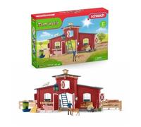 Figurines Animaux de la Ferme avec Accessoires - Coffret Ranch Américain de 92 Pieces avec Vache, Cheval , Cochon