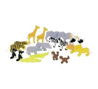 Figurines animaux sauvages en bois