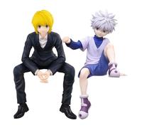 Figurines Anime Ensembles de 2 Figurines kurapika zaoldyeck Killua Position Assise Figurine PVC Statue modèle Ornement de Bureau