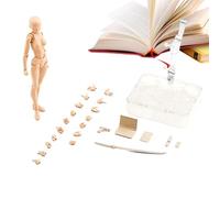Figurines articulées flexibles de 15 cm - Modèle de mannequin de dessin léger et articulé avec base pour croquis, peinture, dessin, artistes
