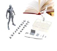 Figurines articulées flexibles de 15 cm - Modèle de mannequin de dessin léger et articulé avec base pour croquis, peinture, dessin, artistes