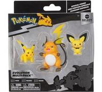 Figurines Bandai Pack Evolution Pikachu & Raichu & Pichu G
