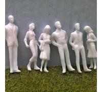Figurines Blanches À Échelle 1:50, Modèle D'architecture, En Plastique, Bricolage, 50 Pièces, Personnages, Modèle V0p7