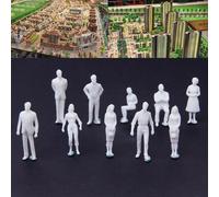 Figurines Blanches Miniatures, Modèle Architectural, Échelle 1:50, 10 Pièces