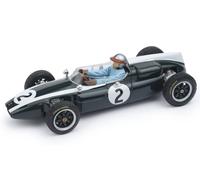 FIGURINES BRUMM 1/43 F1 COOPER T53 2 1960 BRUCE MCLAREN MODÈLE STATIQUE MOULÉ...