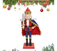 Figurines casse-noisettes décoratives - Sculpture de soldat casse-noisette en bois pour table - Décoration de Noël pour la maison, l'entrée, la chambre d'enfant, le salon, la salle de bain