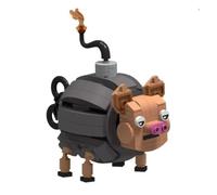 Figurines cérébrales Rouges Italiennes 3D Amusantes, bâtiment de Jouet pour Enfants et Adultes, Choses bizarres Amusantes à collecter, créatif Tung Tung Sahur Jouet de Construction