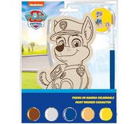 Figurines colorées en bois Paw Patrol - Set de figurines à peindre sur bois avec motif Pat' Patrouille, idéal pour les activités éducatives, les travaux manuels et les jeux créatifs pour enfants