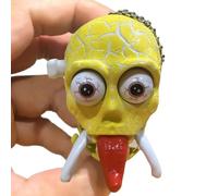 Figurines Crâne Farceurs Décoratifs à Remontoir Halloween Langue Tirée