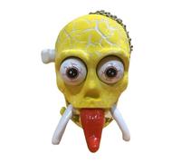 Figurines Crâne Farceurs Décoratifs à Remontoir Halloween Langue Tirée