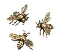 Figurines d'abeilles d'insectes en laiton miniatures thé petit animal collection ornements drôles Beetle Crafts Bureau T0F0 Décorations