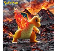 Figurines d'action Anime Pokemon Fire Punch Dragonite, 10cm/3,93 pouces, modèle de collection en PVC, jouets pour cadeaux B
