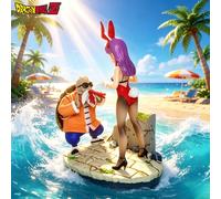 Figurines d'action Dragon Ball de 10cm/3.94in, Bulma Master Roshi, Statue en PVC, ornement de bureau, modèle de collection, jouets, cadeaux A