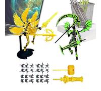 Figurines D'action - Ensemble De 2 Figurines D'action Robot, F́igurines Ailées Imprimées En 3D Pré-assemblées | Jouets Articulés Mobiles Entièrement Articulés | Décoration De Bureau Et Cadeau Ďe Colle