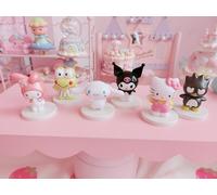 Figurines D'action Mignonnes Kuromi, 6 Pièces/Ensemble, Hello Kitty, Affichage De La Mélodie, Mini Poupées De Dessin Animé Pour Filles, Cadeaux