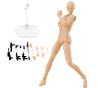 Figurines d'action, modèles de dessin figure artiste dessiner le modèle de peinture des gestes de mannequin figure posable avec support de stand ＆ accessoires pour les artistes, femme