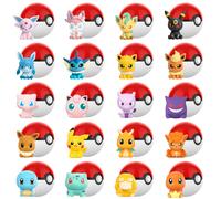 Figurines d'action Pokemon Anime Poke Ball, Mini poupées de Dragonite Sylveon Gengar Vulpix, modèle Original authentique, jouet d'ornement, cadeau 6PCS Set