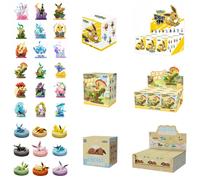 Figurines d'action Pokémon authentiques, série Eevee Family Suit, boîte mystère, objets de collection, modèles décoratifs, jouets, cadeaux d'anniversaire 9PCS(Whole Set)