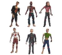 Figurines d'action zombies The Walking Dead - Ensemble de 6 figurines d'action de personnages du film