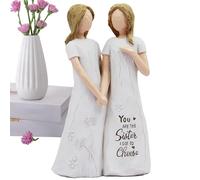 Figurines d'amitié, ornements de sœur, figurine de plus que des mots, sculpture d'art d'amitié, figurine d'amitié, décoration décorative, figurine de meilleure amie, cadeau souvenir