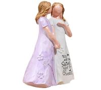 Figurines d'amitié pour femmes amies, figurines de sœurs - Statues de soeurs en résine Filles tenant la main, Sculptures de personnages de sœurs esthétiques, Figurines d'art de bureau,J
