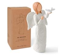 Figurines d'ange pour femme, statue tenant des colombes, cadeau commémoratif de condoléances pour deuil, figurine sculptée peinte à la main, anges religieux chrétiens, catholiques, cadeaux pour la