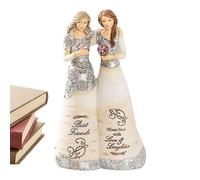 Figurines d'ange pour l'amitié - figurines pour sœurs - figurine d'ange d'une amie, cadeau d'amitié, statue d'amitié, textiles pour la maison, résine, nous devenons amis, sculpture décorative