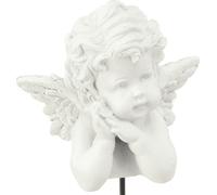 Figurines d'anges en blanc comme décoration de tombe et de cimetière, polyrésine résistant aux intempéries, set de 6 5cm
