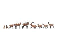 Noch Figurines H0 15742 – Animaux alpins peints multicolores