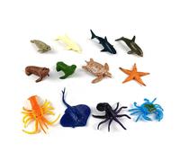 Figurines D'animaux Des Profondeurs De L'océan, 12 Pièces, Micro-Décor, Sans Décoloration, Jouet D'action