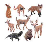 Figurines D'animaux Du Bois, Petite Taille, Animaux Sauvages, Jouets, Garniture De Cupcake, Ensemble De Jeu Miniature, Jouets D'apprentissage Pour