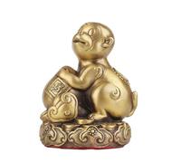 Figurines d'animaux du zodiaque chinois en laiton - 12 statues à collectionner | Décoration d'intérieur Feng Shui | Cadeau idéal pour le Nouvel An chinois | Singe porte-bonheur et plus | Ornement