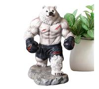 Figurines d'animaux, petit ours boxeur, décoration d'intérieur, statue d'animal sculptures pour chambre à coucher, cuisine, bureau, entrée, table, étagère, fenêtre, cheminée, armoire, fête