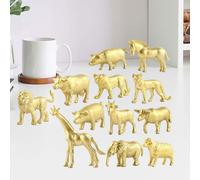Figurines D'Animaux Safari, Ensemble De Jouets D'Apprentissage Réaliste, Mini Éléphant, Animaux Sauvages, Modèle Pour Enfants De Bureau