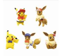 Figurines d'anime Pokemon, 5 styles, 4-6cm, modèles mignons Pikachu Eevee Charmander, ornements de dessin animé classiques, cadeaux pour les Fans, jouets 5
