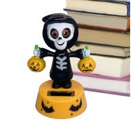 Figurines dansantes alimentées par l'énergie solaire,Poupées de danse solaires | Accessoires de tableau de bord d'Halloween animés de dessin animé pour la maison, le salon, le véhicule, le camion, le