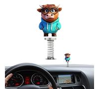 Figurines Dansantes,Décoration Printanière 2D en Acrylique Adorable | Veau Mignon et Hilarant à Tête Branlante - Pour Console Centrale Voiture Intérieur Bureau Faveurs De Fête Intérieur Maison