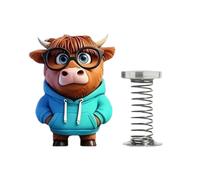 Figurines dansantes, figurine de tête secouante de dessin animé en acrylique 2D, veau bullet mignon et hilarant, pour objets de collection, console centrale, intérieur, bureau, bureau, cadeaux de fête
