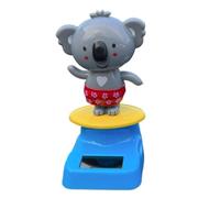 Figurines dansantes solaires, ornements d'animaux à énergie solaire, en forme de koala, 10 x 5 cm, mouvement de tête secouante, décoration intérieure automobile, berline, camion, design amusant et