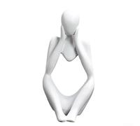 Figurines d'art en résine de style nordique pour la décoration de la maison, pour sculptures abstraites, parfaites pour ajouter une touche artistique moderne à différents espaces (blanc C)