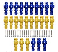 Figurines de baby-foot - Hommes de baby-foot bicolores, construction de forme équilibrée, composants de jeu stables, poignée lisse, jeu de joueurs, cinq barres de huitième pouces | Action de table de