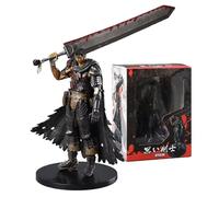 Figurines de Berserk Guts en PVC - Figurine d'épéiste noire sanglante pour collectionneurs de bureau - Figurines pour fans de berserk (Guts Black Swordsman)